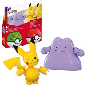 MEGA BLOKS - Pokemon: 2-Pack Poke Ball, Pikachu & Ditto, 42 Piece